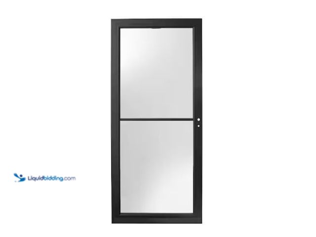 Lot 49-1625596 - Andersen 3000 Series 36 in. x 80 in. Black Right-Hand/Outswing Full View Retractable Aluminum Storm ...