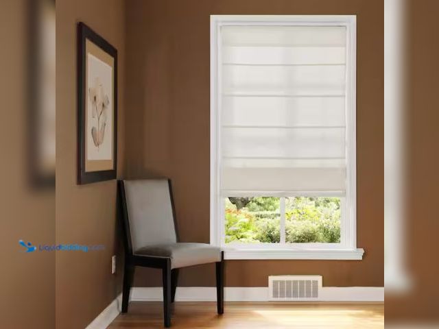Lot 49-1574758 - Home Decorators Collection 39X64 Cordless Light Filtering Fabric Roman Shade, Ivory, Model # RSFF396...