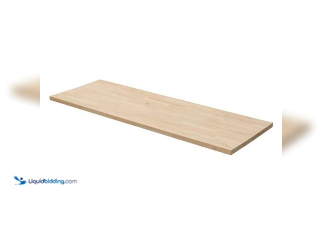 Lot 49-5509605 - Hampton Bay 6 ft. L x 25 in. D Unfinished Birch Solid Wood Butcher Block Countertop with Square Edge...
