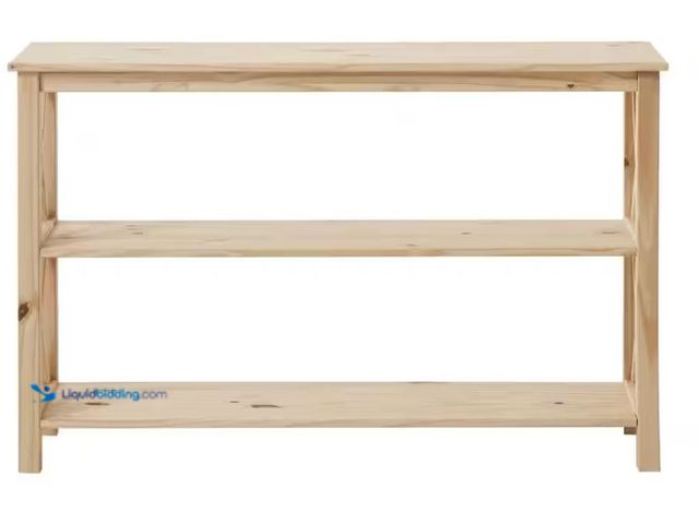 Lot 49-2026226 - StyleWell Unfinished Pine Wood End Table (15 in.) and X-Cross Console Table (48 in. L x 30 in. H x 1...