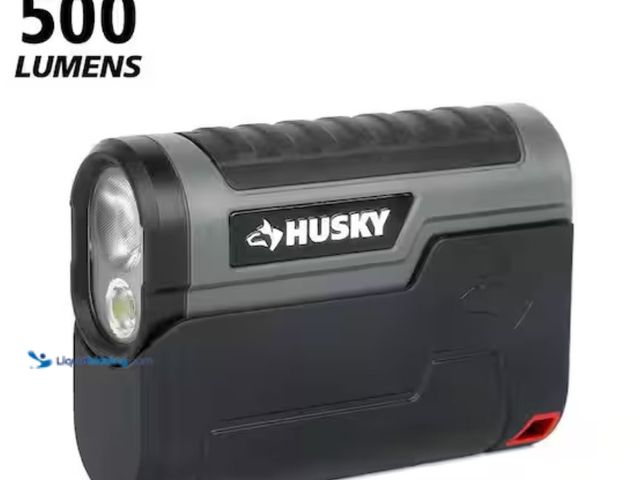 Lot 49-1623635 - Husky 500-Lumens Compact LED Rechargeable Flashlight with Rechargeable Holster, Model # 91922, New, ...