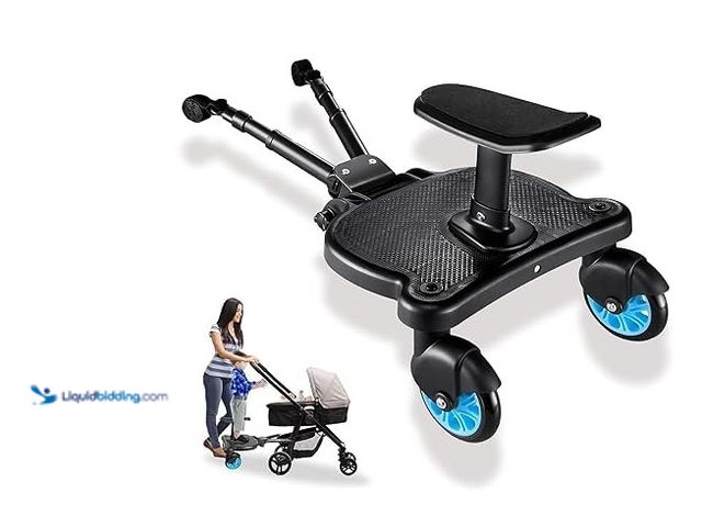 Lot 49-1516953 - Universal Stroller Board with Detachable Seat - 2 in 1 Sit and Stand Stroller Standing Board for Mos...