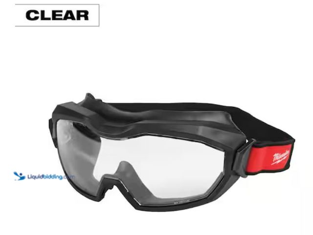 Lot 49-2020932 - Milwaukee Clear Dual Coat Len's Vented Goggles, Model # 48-73-2062. MSRP: $33.97.  Slightly used.  R...