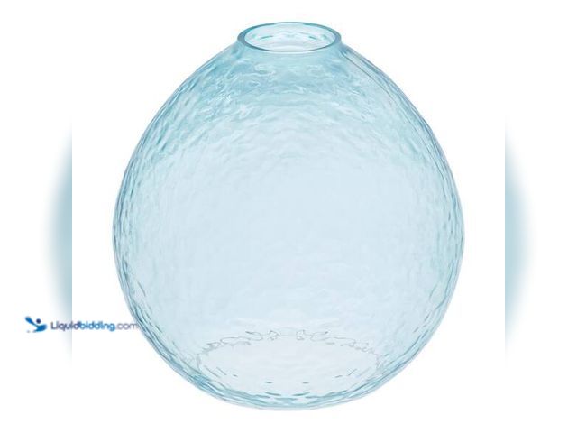 Lot 49-5542662 - 7.16 in. Blue Bubble Glass Globe Pendant Lamp Shade With 2.25 in. Lip Fitter Unused