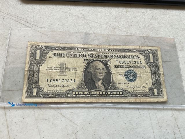Lot 49-2009032 - 1957 B BLUE SEAL UNITED STATES ONE DOLLAR SILVER CERTIFICATE