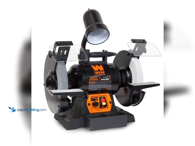 Lot 49-2004596 - WEN 5-Amp 8-Inch Variable Speed Bench Grinder with Flexible Work Light, Model #BG4280, Slightly used...