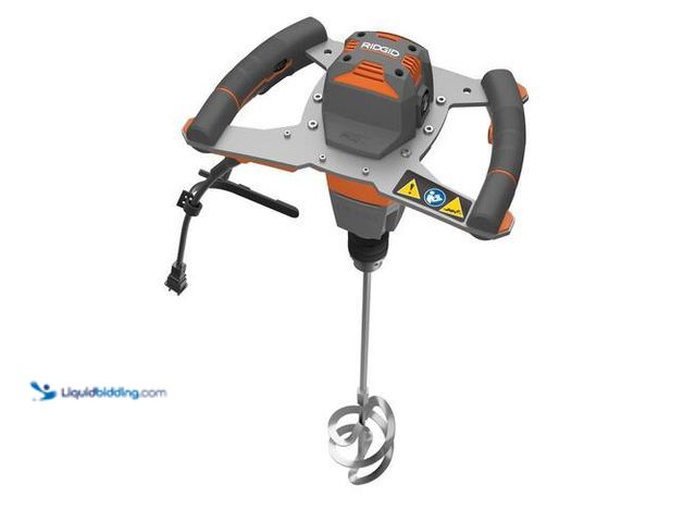 Lot 49-1625959 - RIDGID Corded Single-Paddle Mixer, Includes attachments, Slightly used condition. (Model # R7135)
