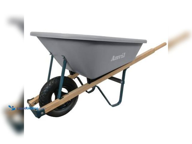Lot 49-5572475 - Anvil 5 cu. ft. Poly With Wood Handles. Model # 35285. Unused, hardware needed