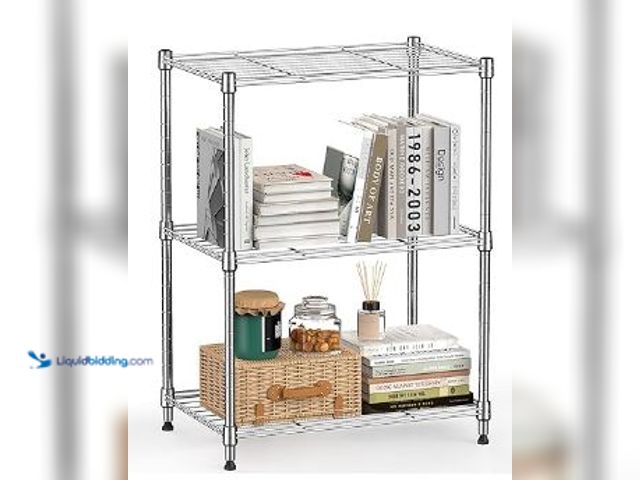 Lot 49-1513966 - 450 lbs. Wire Storage Shelving 3-Tier Utility Shelving Unit Steel Organizer Wire Rack for Home, Kitc...