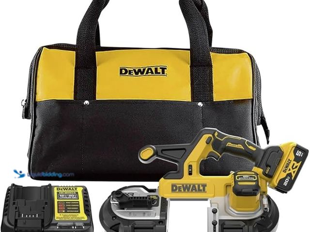 Lot 49-1518626 - DEWALT 20V MAX XR Bandsaw, Brushless Motor, Portable and Cordless, 3-3/8 Inch Cut Capacity, 5Ah Batt...