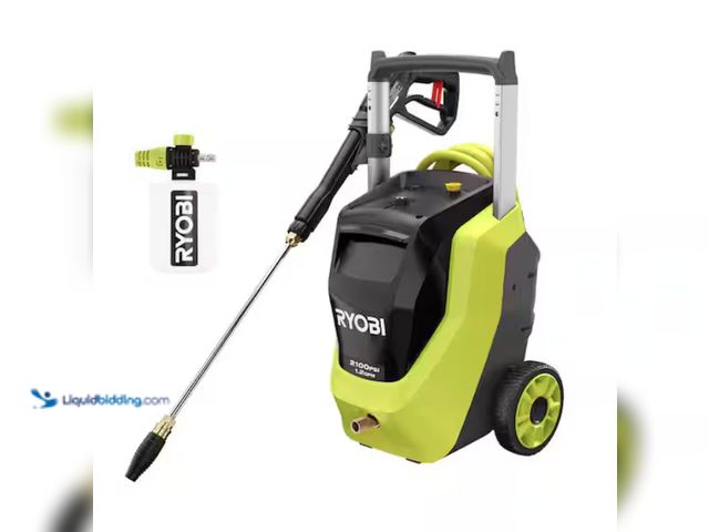 Lot 49-2000418 - RYOBI 2100 PSI 1.2 GPM Cold Water Corded Electric Pressure Washer with Foamer, Model # RY142012, Sli...