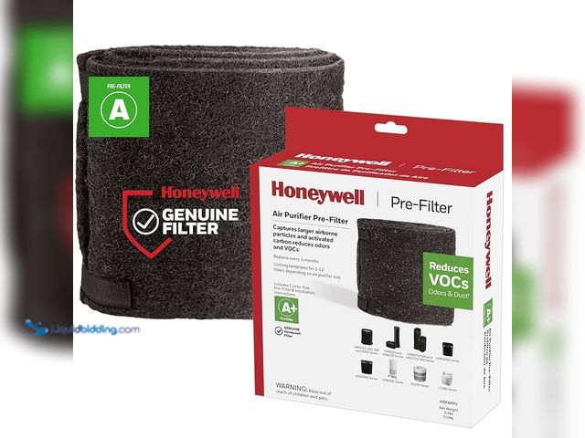 Lot 49-5435892 - Honeywell
Premium Odor and Gas Reducing Type A+ Pre-Filter (2pack) Unused