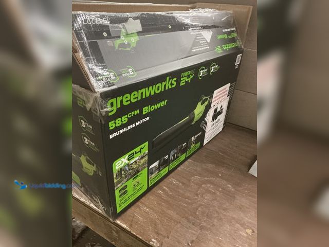 Lot 49-5484662 - Greenworks 2x24V Blower (2) 5 AH Batteries and Dual Port Charger (tested works) Unused