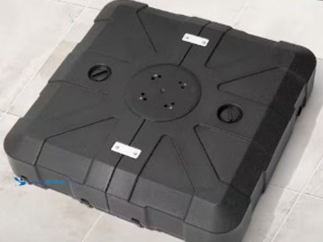 Lot 49-2022602 - Crestlive Products HDPE Patio Cantilever Umbrella Base with Wheels Outdoor Weighted Umbrella Stand i...
