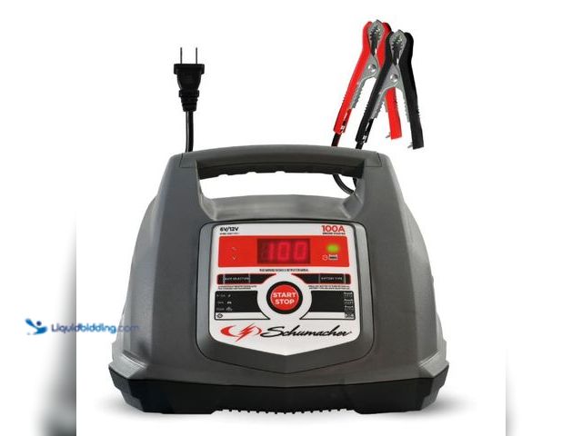Lot 49-5545786 - Schumacher Electric 6A Car Battery Charger and 100A Engine Start, Maintainer, 30A Boost, Battery and...