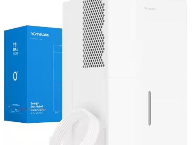 Lot 49-3612846 - home Labs 50 pt. 7,000 sq. ft. Wi-Fi Dehumidifier with Pump in White-High Capacity Moisture Removal ...
