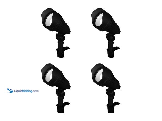 Lot 49-5416160 - Hampton Bay 390 Lumen Low Voltage Millennium Black Adjustable Color Integrated LED Outdoor Landscape...