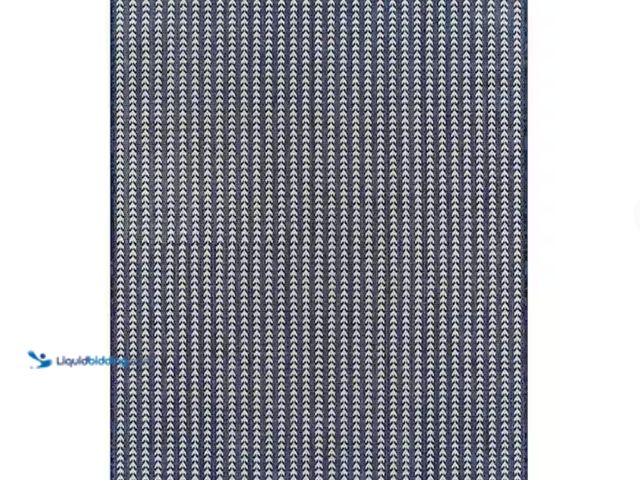 Lot 49-2000109 - Beverly Rug Arrow Navy 5 ft. x 7 ft. Chevron Striped Washable Indoor/Outdoor Area Rug, Model # HD-TR...