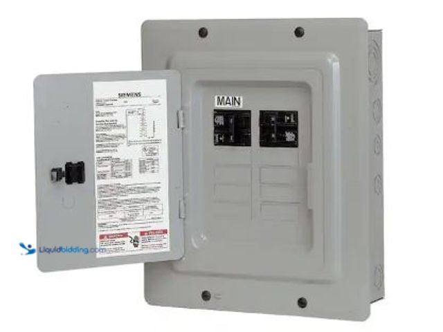 Lot 49-5436245 - Siemens 100 Amp 10-Space 20-Circuit Main Breaker Load Center Renovation Value-Pack. Model # E1020MB1...