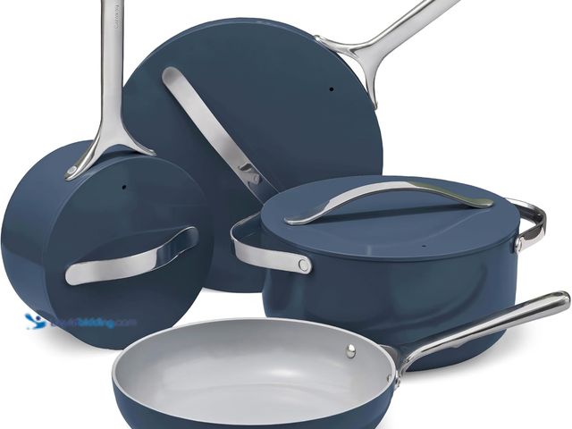 Lot 49-5413368 - Caraway Nonstick Ceramic Cookware Set (12 Piece) Pots, Pans, Lids and Kitchen Storage - Non Toxic - ...