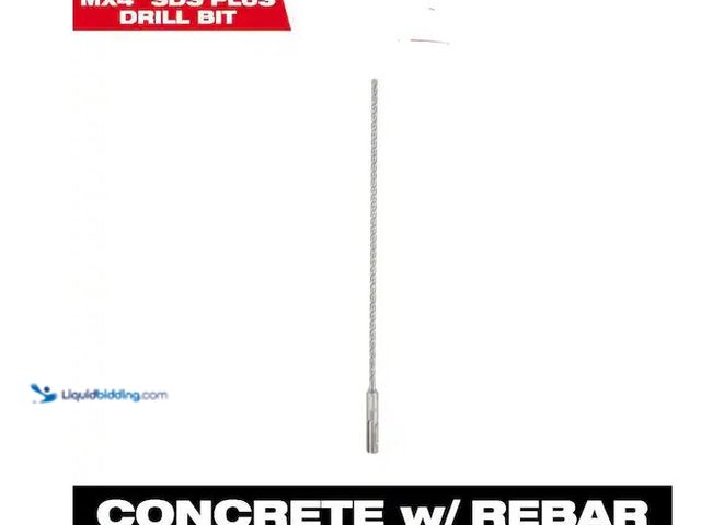 Lot 49-1576647 - Lot of (6) Milwaukee 3/16 in. x 12 in. 4-Cutter SDS-PLUS Carbide Drill Bit Model # 48-20-8314, Unuse...