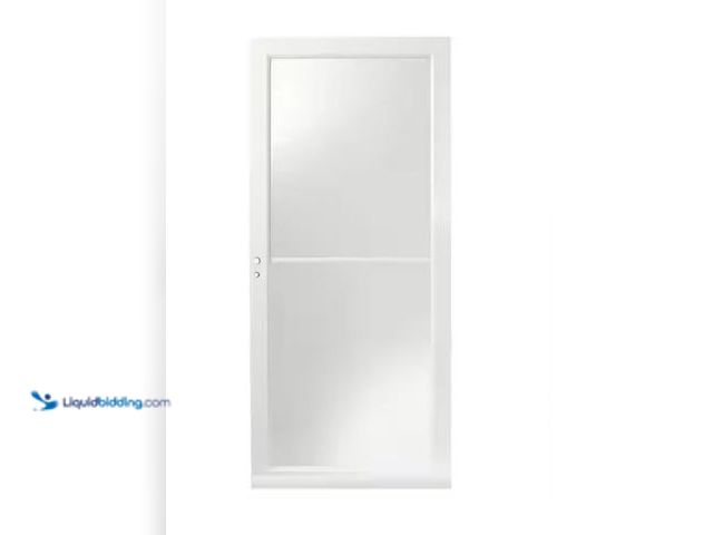 Lot 49-1549372 - Andersen 3000 Series 36 in. x 80 in. White Left-Hand/Outswing Full-View Retractable Aluminum Storm D...