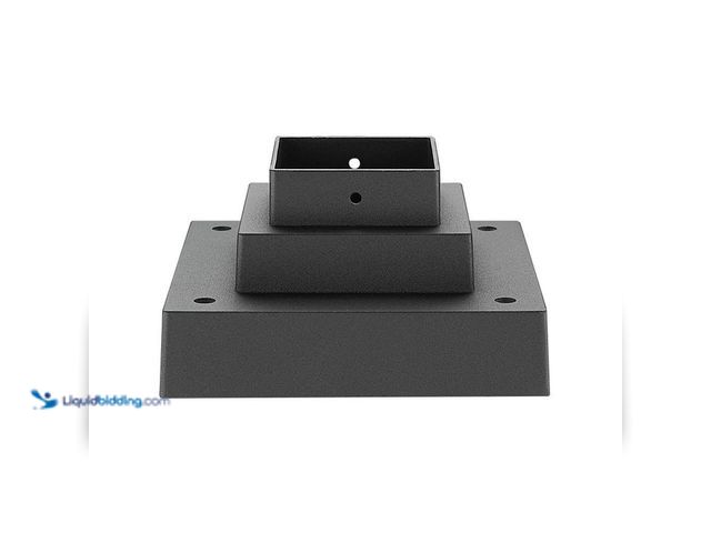Lot 49-5408018 - Filament Design Pier Mounts Black 6.75 in. Aluminum Outdoor Pier Mount Base with Square Standard Fit...