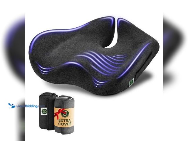 Lot 49-1569662 - Extra Large Office Chair Cushion for Sciatica Pain Relief, Memory Foam Seat Cushion for Car Seat Pad...