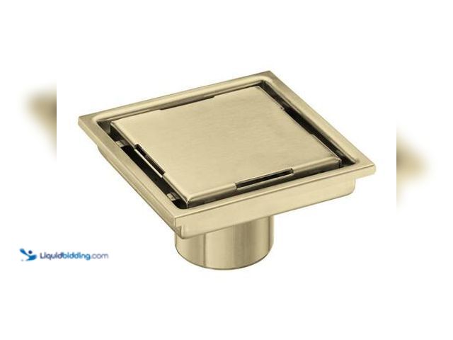 Lot 49-5520757 - BWE 4" AISI 304 Stainless Steel Shower Drain with 2-in-1 Tile Insert Panel with Adjustable feet, Flo...