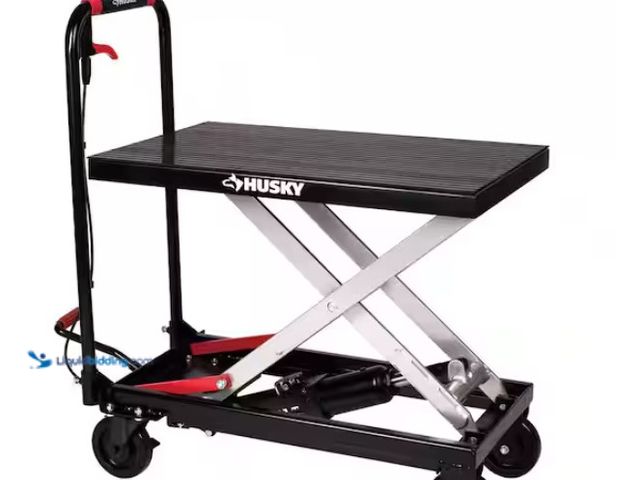 Lot 49-1567968 - Husky 500 lb. Hydraulic Lift Table, Lift range: 9.64567 in to 28.937 in w/ controlled let-down, Mode...