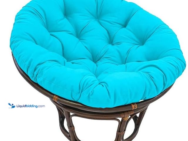 Lot 49-1516471 - (44" x 44"x 4") Papasan Round Chair Cushion, Thickened Soft Seat Cushion, Hanging Swing Comfortable ...