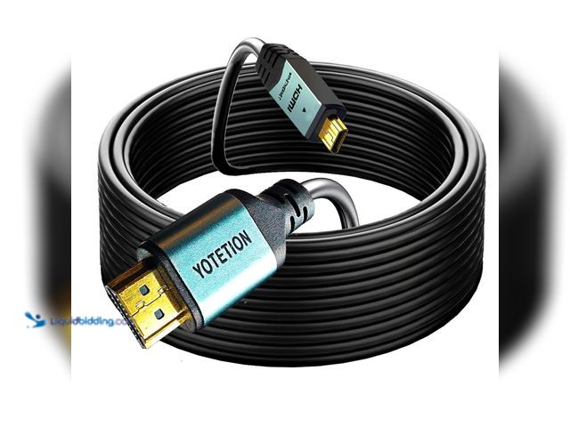 Lot 49-5413706 - YOTETION 4K Micro HDMI to HDMI Male Cable 50FT Adapter, 4K@60Hz HDR Compatible for GoPro Hero, Canon...
