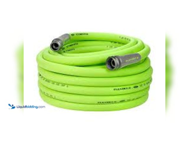 Lot 49-5415592 - Flexzilla 5/8 in. x 75 ft. Garden Hose with 3/4 in. GHT Fittings. Model # HFZG575YW-E. Unused.