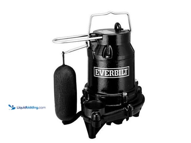 Lot 49-5539869 - Everbilt 1/3 HP Cast Iron Submersible Sump Pump. Model # HDS30. Unused