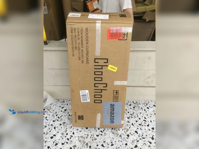 Lot 49-5416568 - ChooChoo Bathroom Cabinet Wall Mounted 2-Door with 3 Open Shelves， Wooden Medicine Cabinets with Adj...