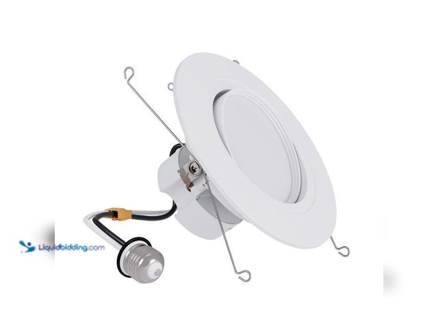 Lot 49-5414590 - LT 4 in. Selectable 5CCT IC Rated Indoor Integrated LED Recessed Light w/ Baffle Trim, 600 Lumens, M...