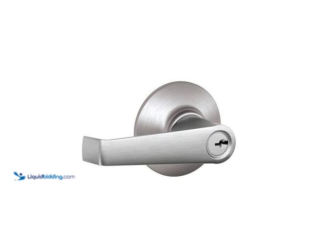 Lot 49-2024163 - Schlage Elan Satin Chrome Light Commercial Keyed Entry Door handle. Model # F51CS V ELA 626. MSRP $6...
