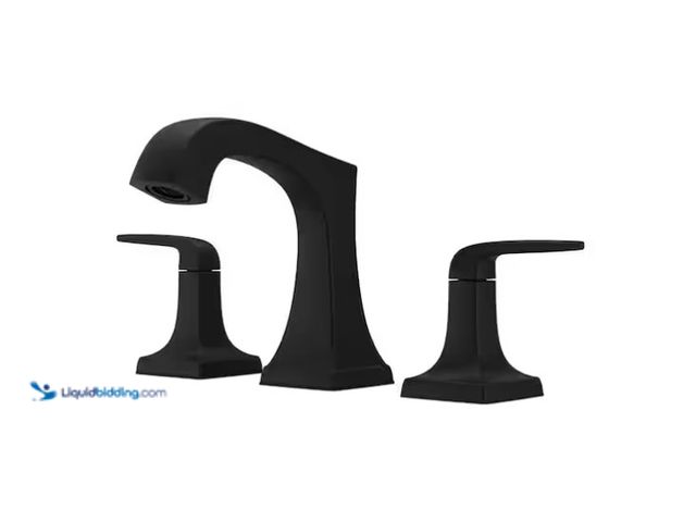 Lot 49-1575560 - Pfister Bellance 8 in. Widespread Two Handle Bathroom Faucet with Drain Kit Included in Matte Black,...