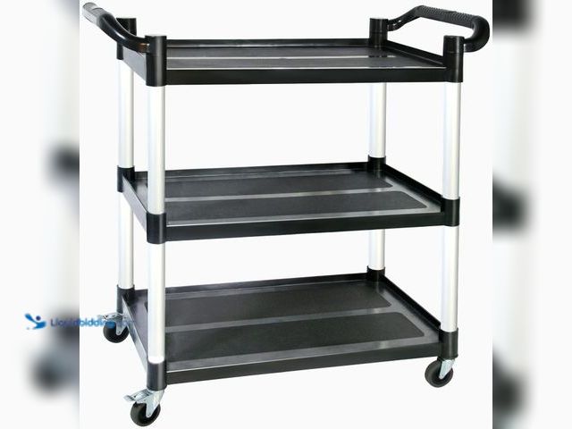 Lot 49-5448203 - Utility Carts with Wheels,3-Tier Rolling Cart with Wheels, Heavy Duty 510 LBS Food Service Cart with...