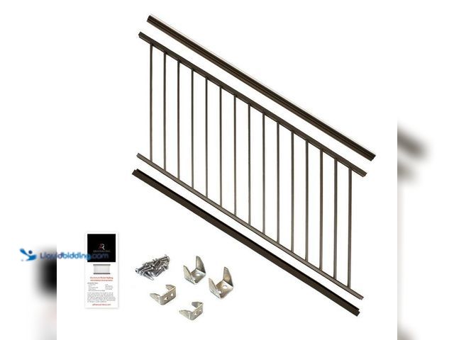 Lot 49-2024867 - Aria Railing 36 in. x 69.43 in. Bronze Powder Coated Aluminum Preassembled Deck Stair Railing. Model...