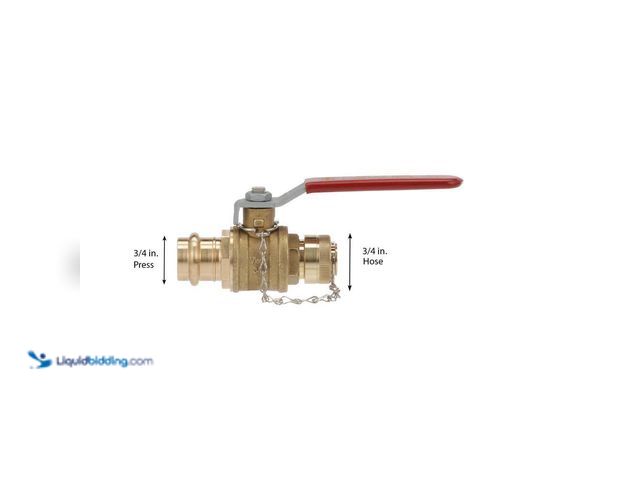 Lot 49-3614942 - Viega ProPress 3/4" Press x Hose Zero-Lead Bronze and Brass Ball Valve (Unused) Model # 24095  Ref#B...