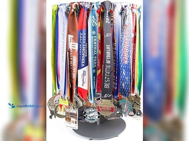 Lot 49-5435235 - Gone For a Run | Premier Tabletop Running Race Medal Display | Display. Model: b00nwpd9xu. Unused