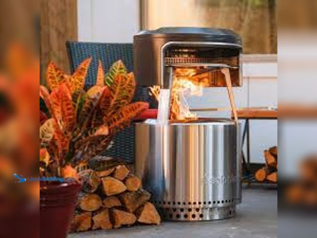 Lot 49-5485631 - Solo Stove Pi Fire Wood Burning Pizza Oven Attachment with Cordierite Pizza Stone for use with Yukon...