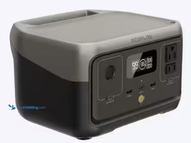 Lot 49-3631278 - EcoFlow 300-Watt Output/600-Watt Peak Push-Button Start Battery Generator RIVER 2 LFP Battery Fast C...
