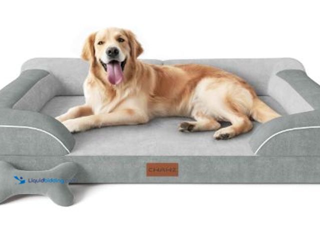 Lot 49-5436655 - Extra Large Dog Bed, Orthopedic Dog Bed with Cooling Gel Memory Foam, Waterproof XL Pet Bed with Rem...