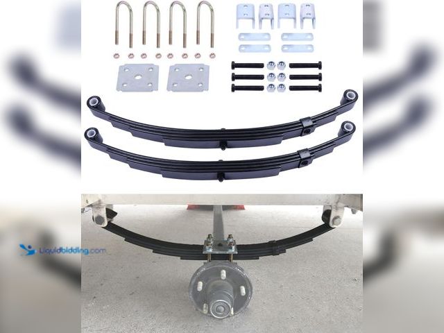 Lot 49-5546084 - Trailer Leaf Spring Kit 3500lb Single Trailer Axle 4 Leaf Spring Kit with U-Bolt Kit & Single Traile...