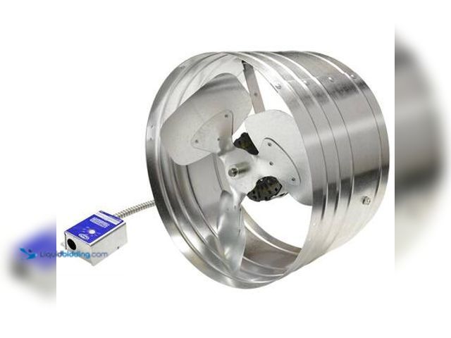 Lot 49-5544663 - Master Flow 1450 CFM SIlver Electric Powered Gable Mount Electric Attic Fan. Model # EGV5. Unused