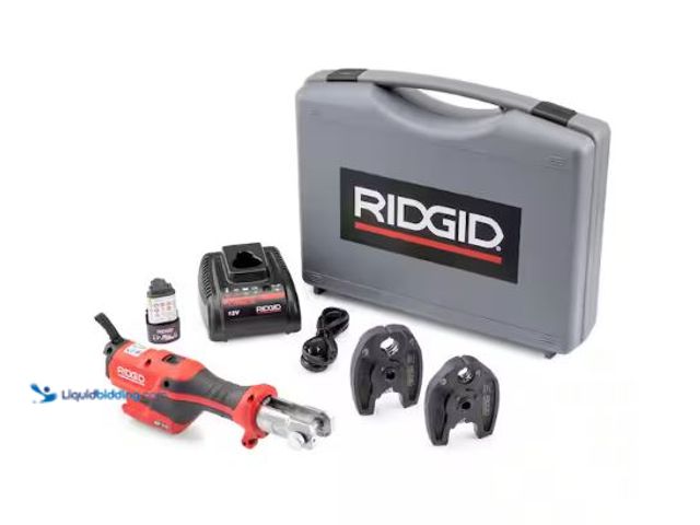 Lot 49-1601286 - RIDGID RP 115 Mini Press Tool Kit for 1/2 in. - 3/4 in. Copper & Stainless Fittings with 12V Li-Ion ...