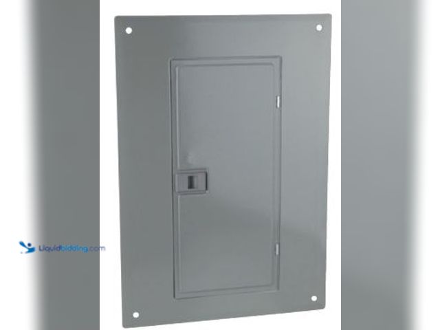 Lot 49-1524632 - 15.5" X 22" Replacement cover, Homeline, for 20 space load center, combination flush and surface, gr...