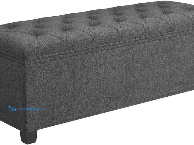 Lot 49-3531546 - SONGMICS Storage Ottoman Bench, Foot Rest with Legs, 15.7 x 43.3 x 15.7 Inches, End of Bed Bench, St...